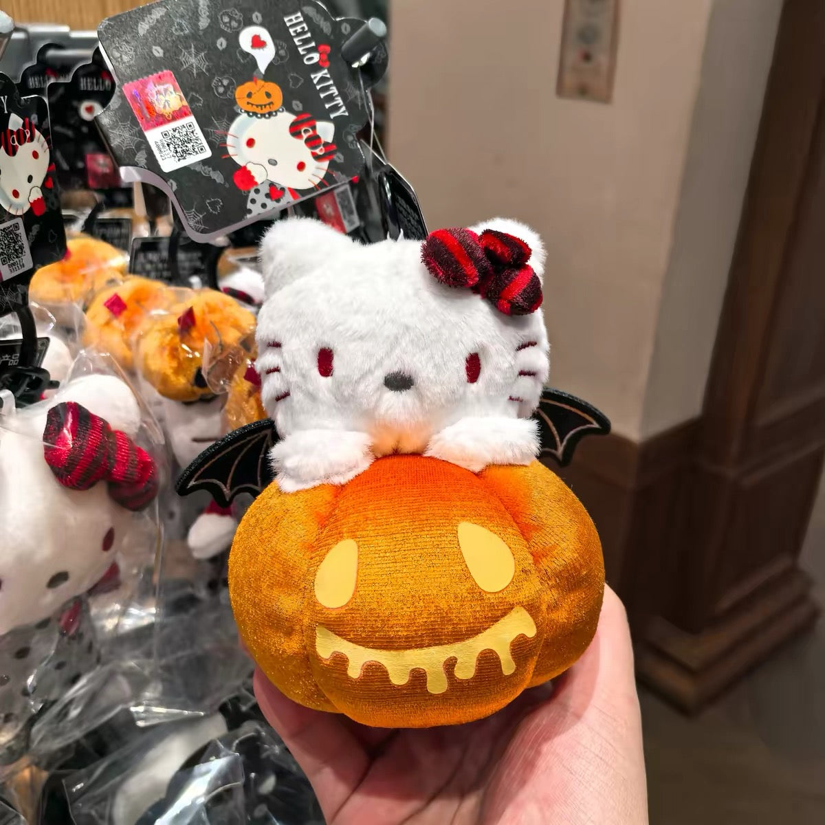 Hello Kitty Halloween "Cute Ghost" Series Plush Charm – Pumpkin-Themed Dress Outfit