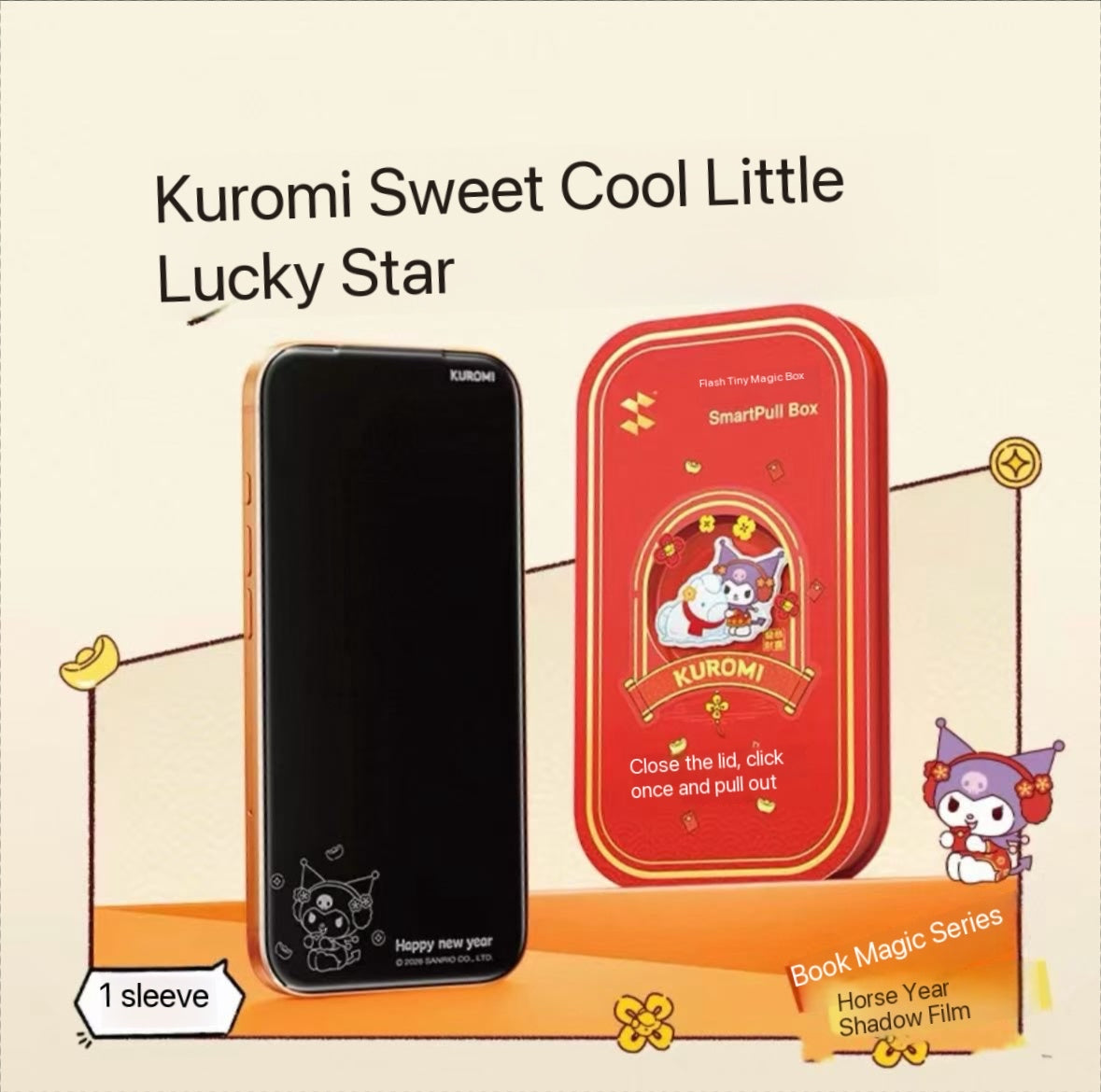 New Year Kuromi Tempered Glass Screen Protector