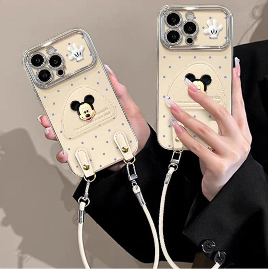 Polka-dot Mickey phone case with kickstand