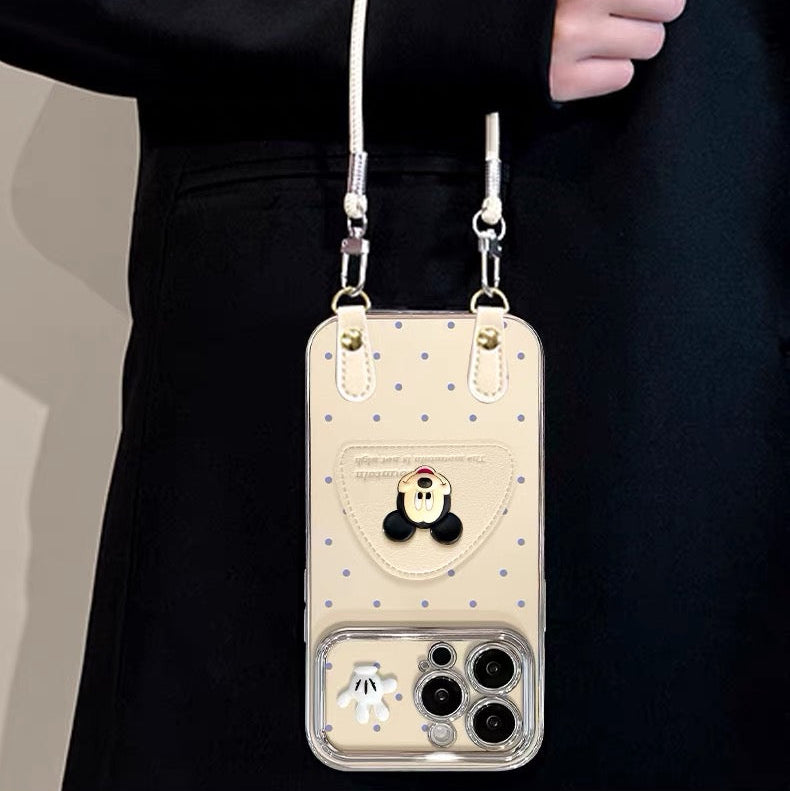 Polka-dot Mickey phone case with kickstand