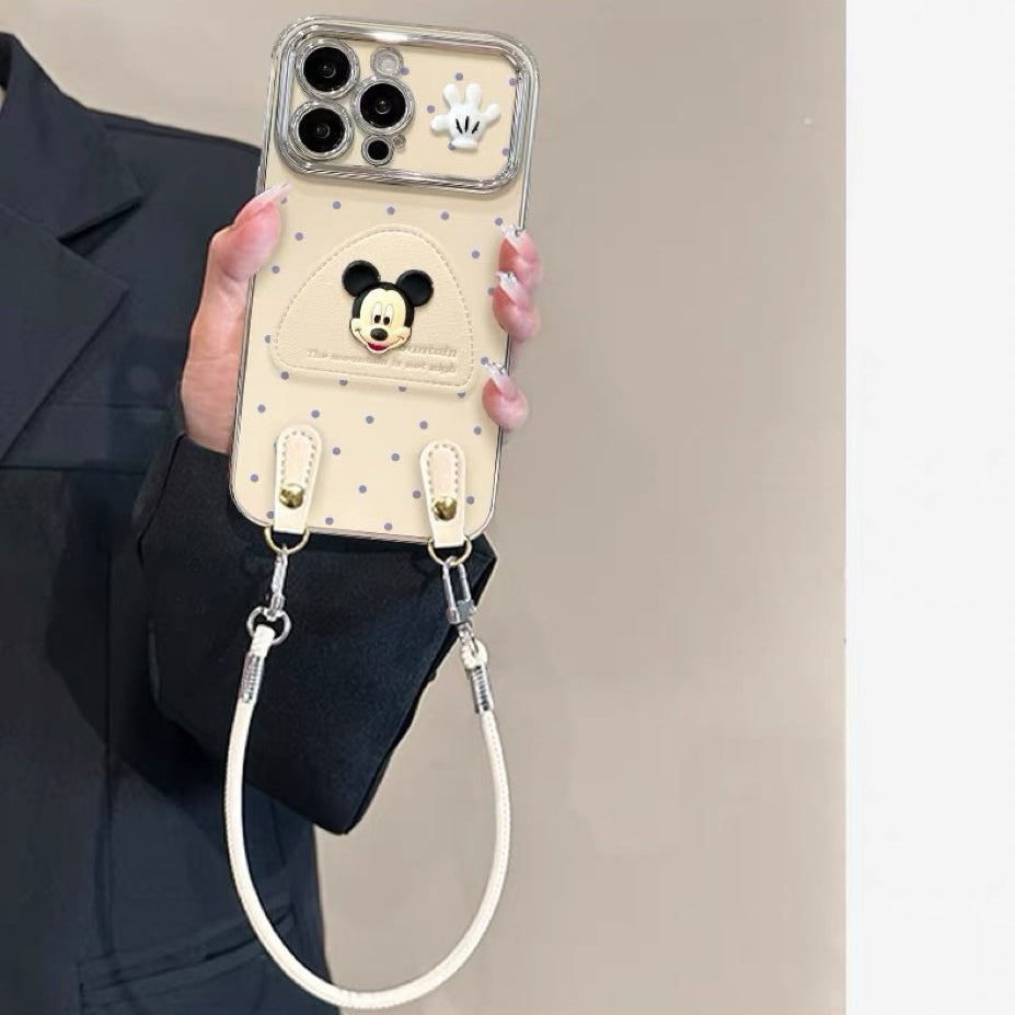 Polka-dot Mickey phone case with kickstand