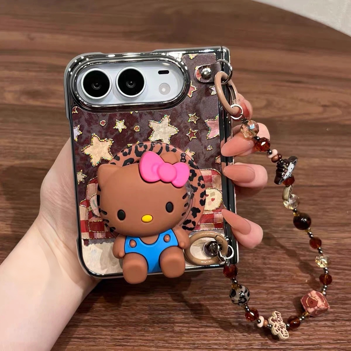 Cartoon Cat Magnetic Stand Case for iPhone & Duo Foldable Phones