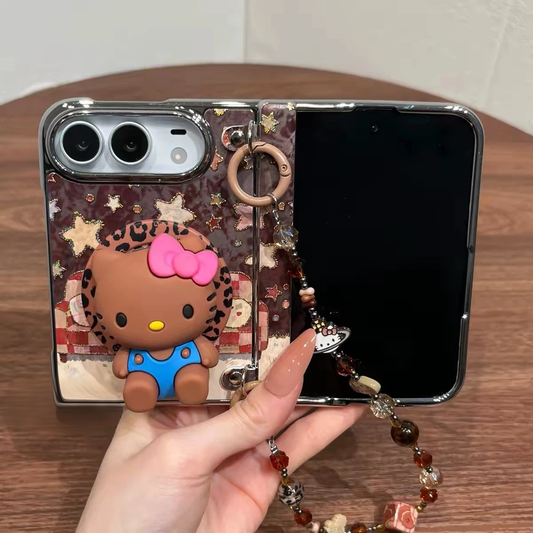 Cartoon Cat Magnetic Stand Case for iPhone & Duo Foldable Phones