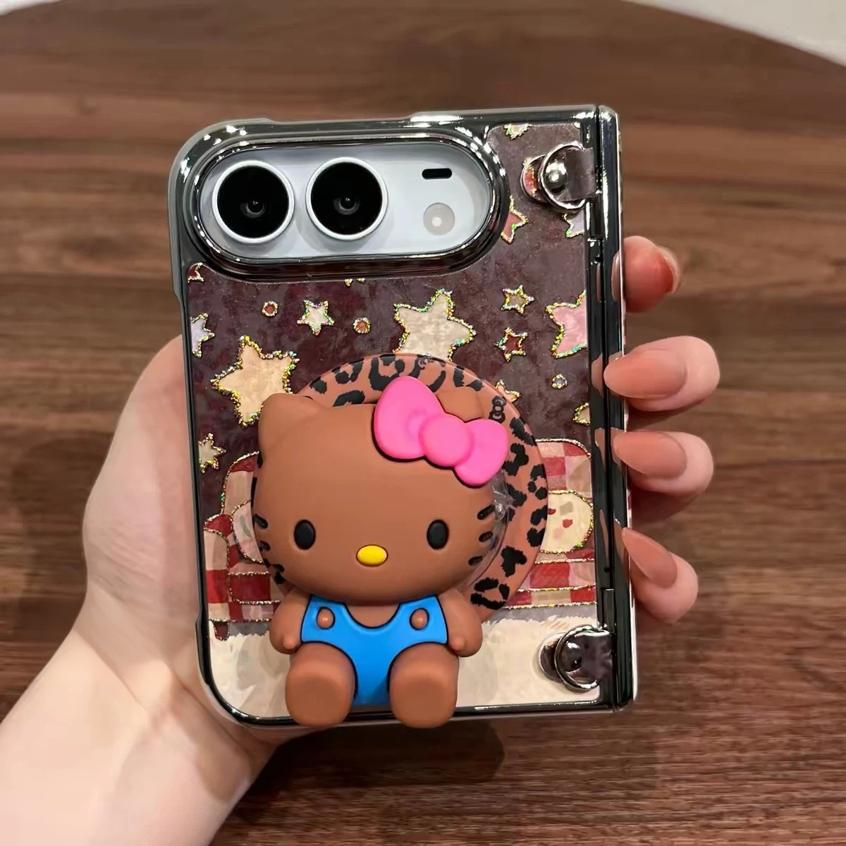 Cartoon Cat Magnetic Stand Case for iPhone & Duo Foldable Phones