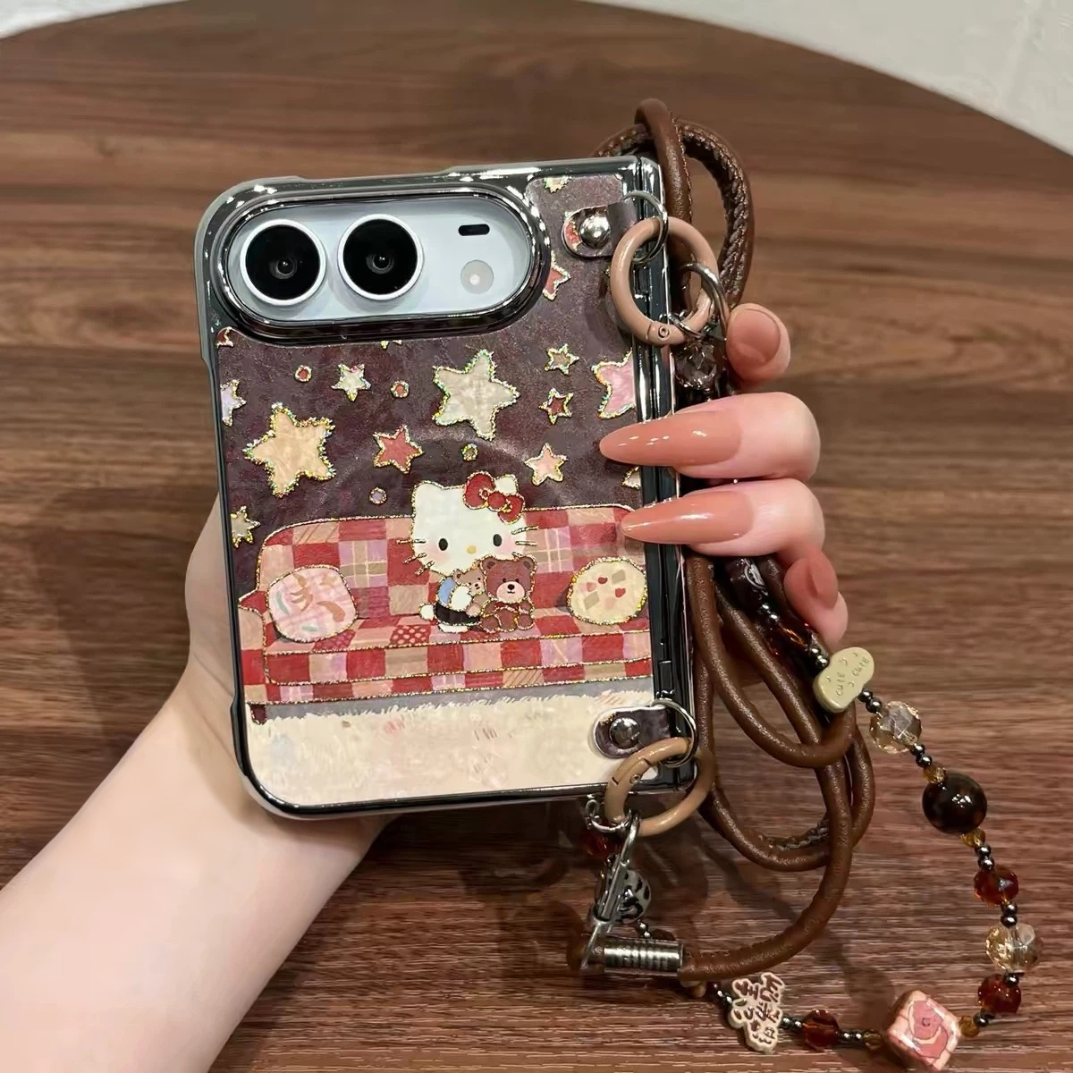 Cartoon Cat Magnetic Stand Case for iPhone & Duo Foldable Phones