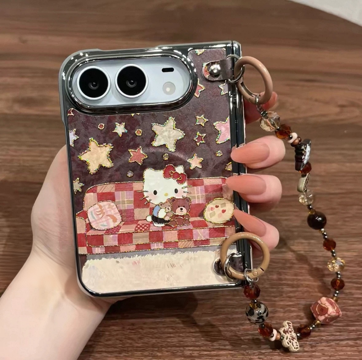 Cartoon Cat Magnetic Stand Case for iPhone & Duo Foldable Phones