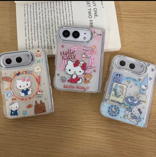 Korean-style "Instagrammable" Hello Kitty magnetic case for foldable phones