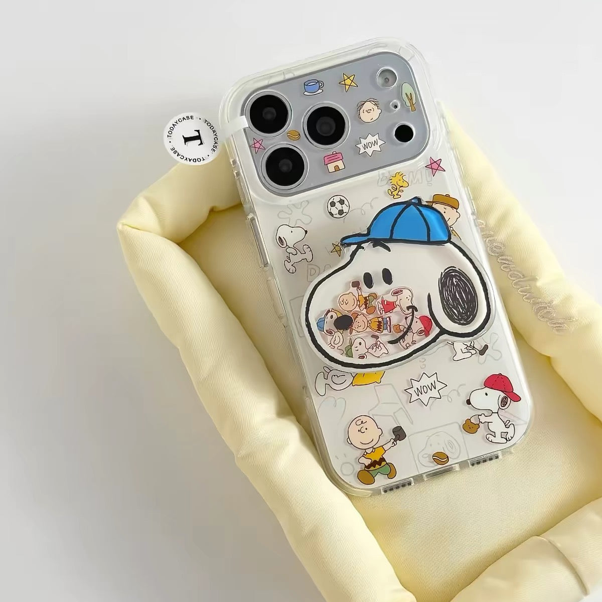 Cute Cartoon Snoopy Wobble-Figure Stand Phone Case