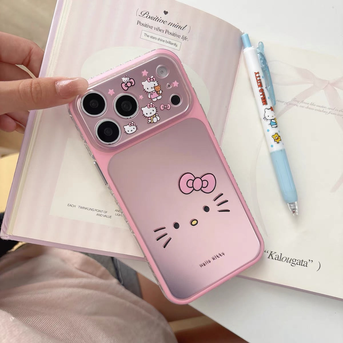 Cute Rhinestone Bow Cat Phone Case