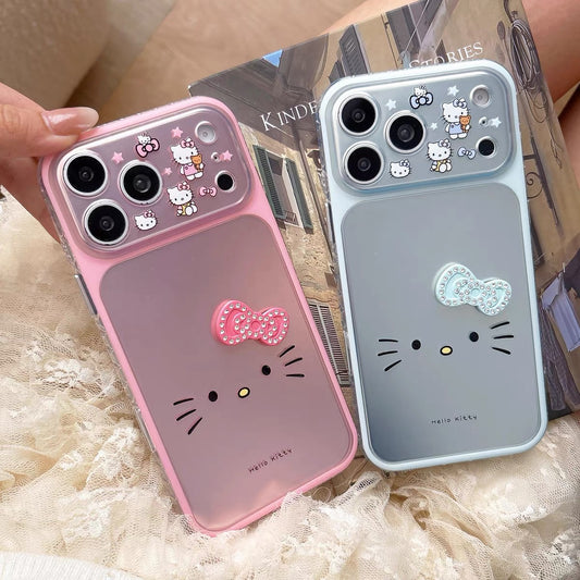 Cute Rhinestone Bow Cat Phone Case