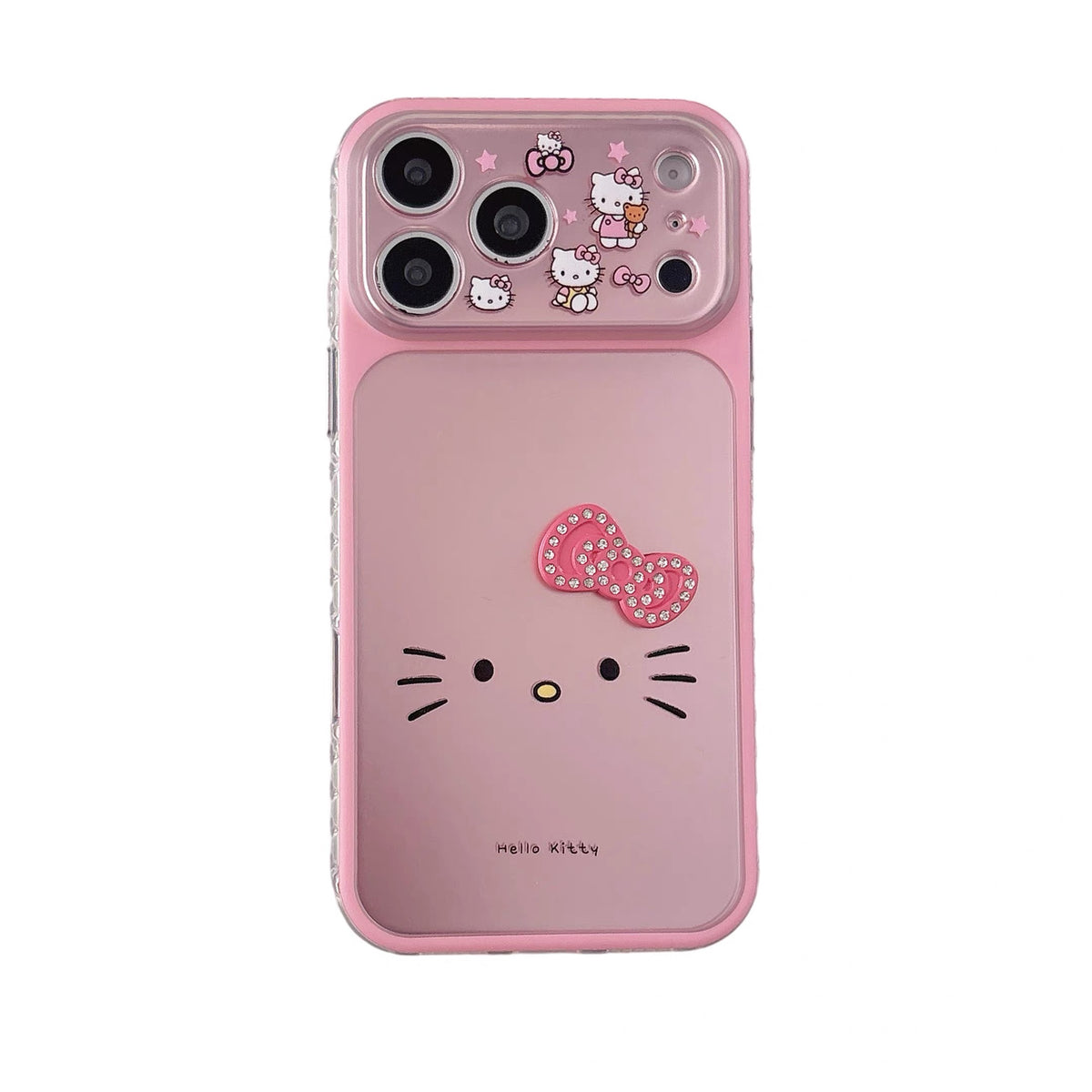 Cute Rhinestone Bow Cat Phone Case