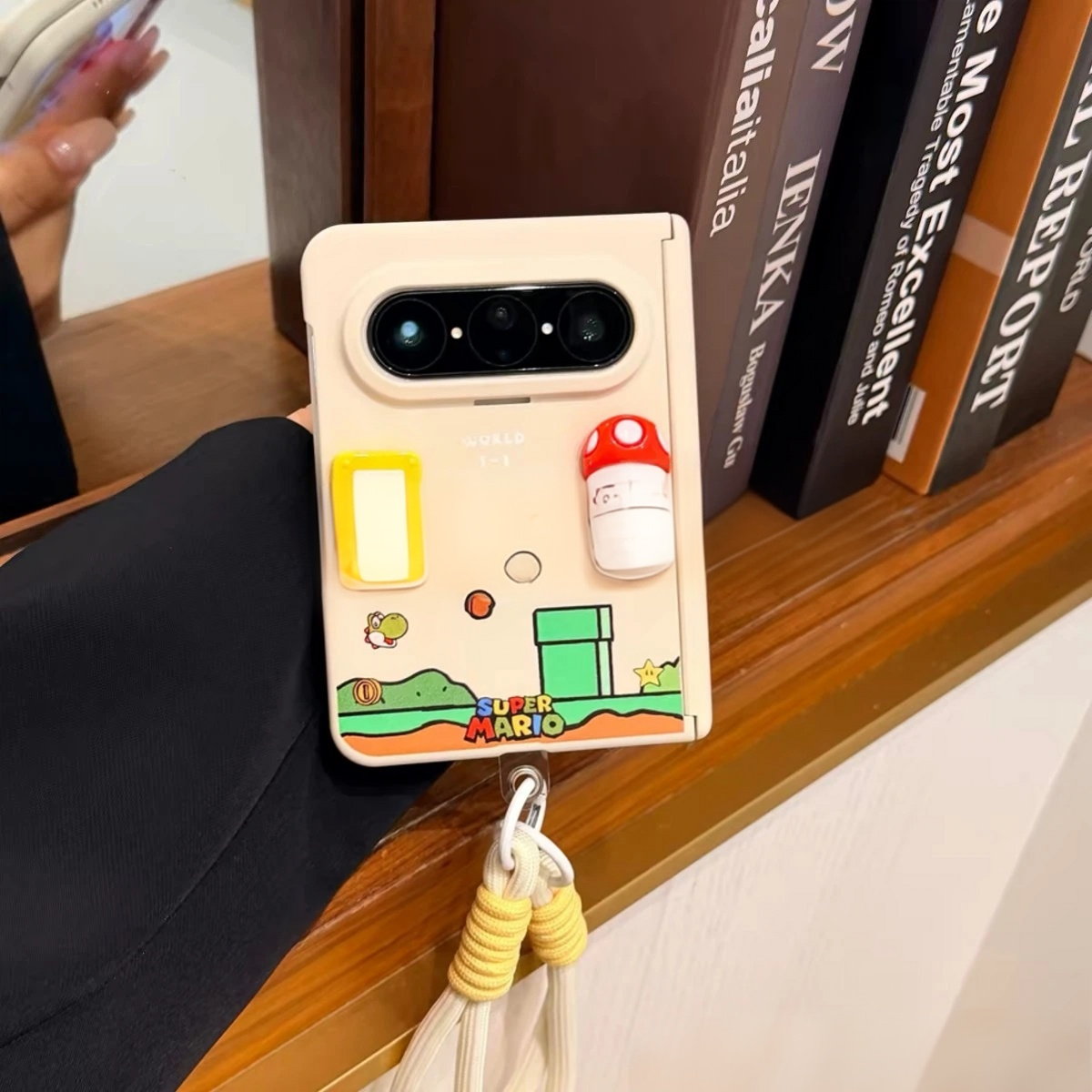 Super Mario-themed folding phone case for Android and iPhone (Duo cartoon style)