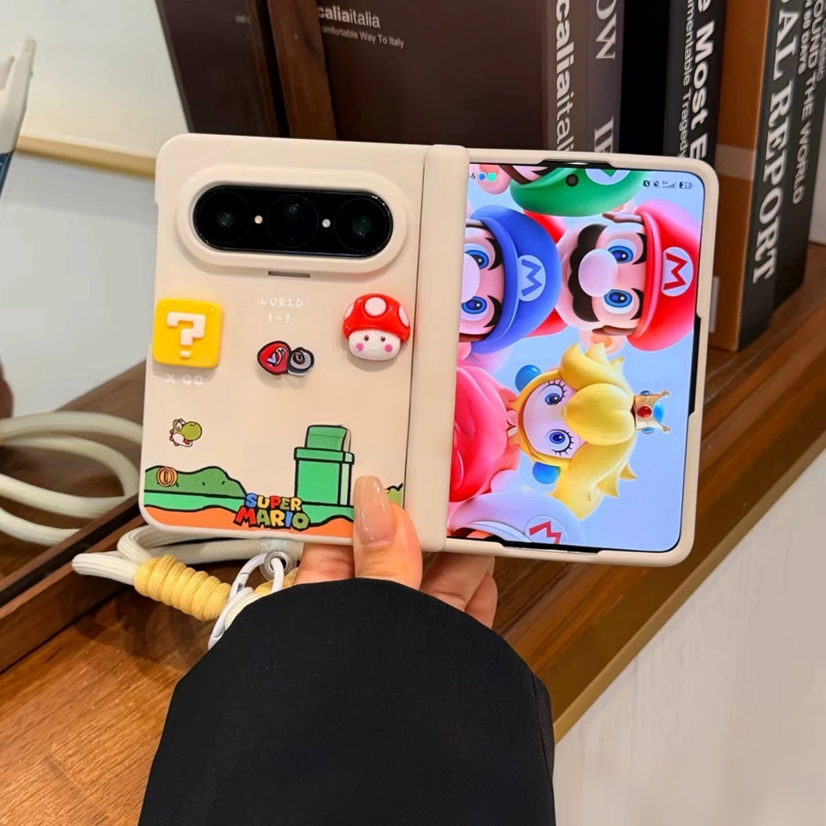 Super Mario-themed folding phone case for Android and iPhone (Duo cartoon style)