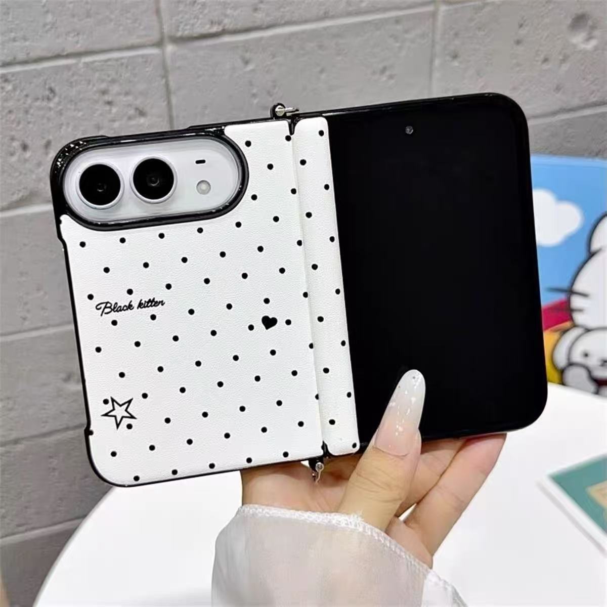 Polka-dot Hello Kitty folding iPhone case