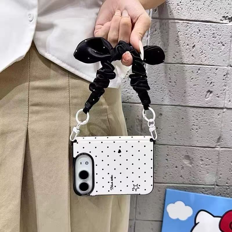 Polka-dot Hello Kitty folding iPhone case
