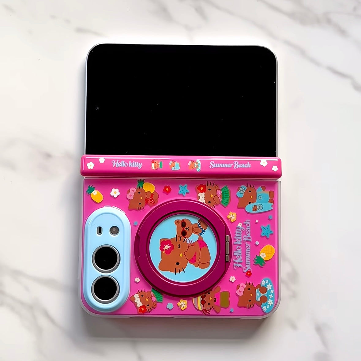 iPhoneDuo Creative & Cute Hello Kitty Rotating Kickstand Phone Case