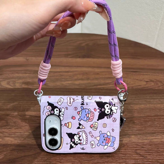 Kuromi-themed foldable phone case for iPhone