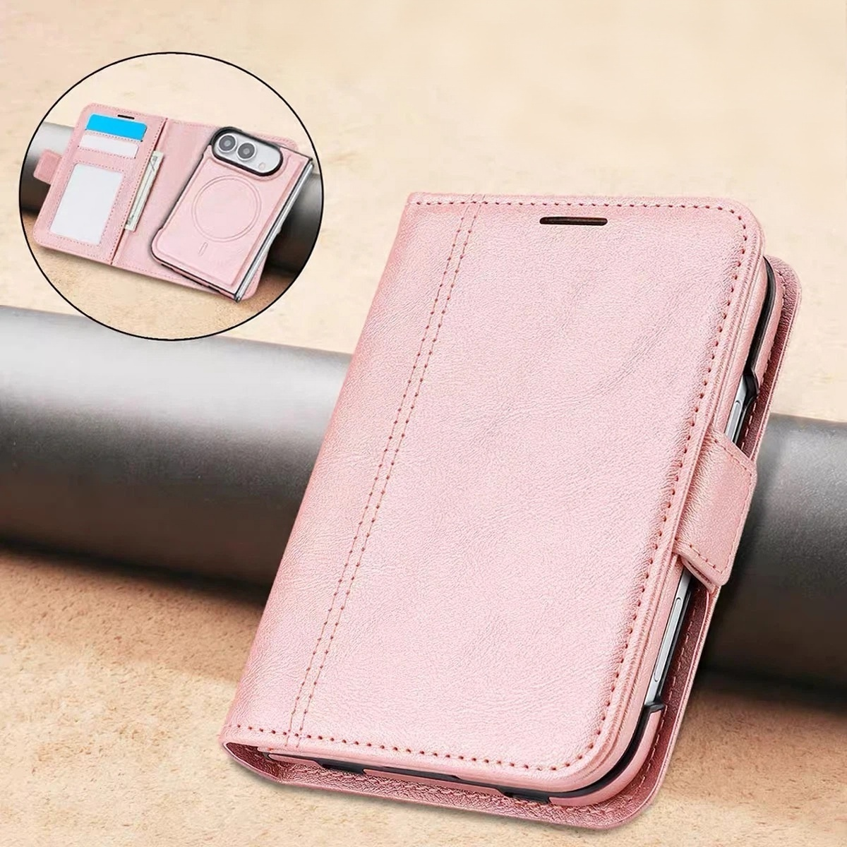 New iPhone Duo Magnetic Wireless Charging Folio Case for Foldable Phones