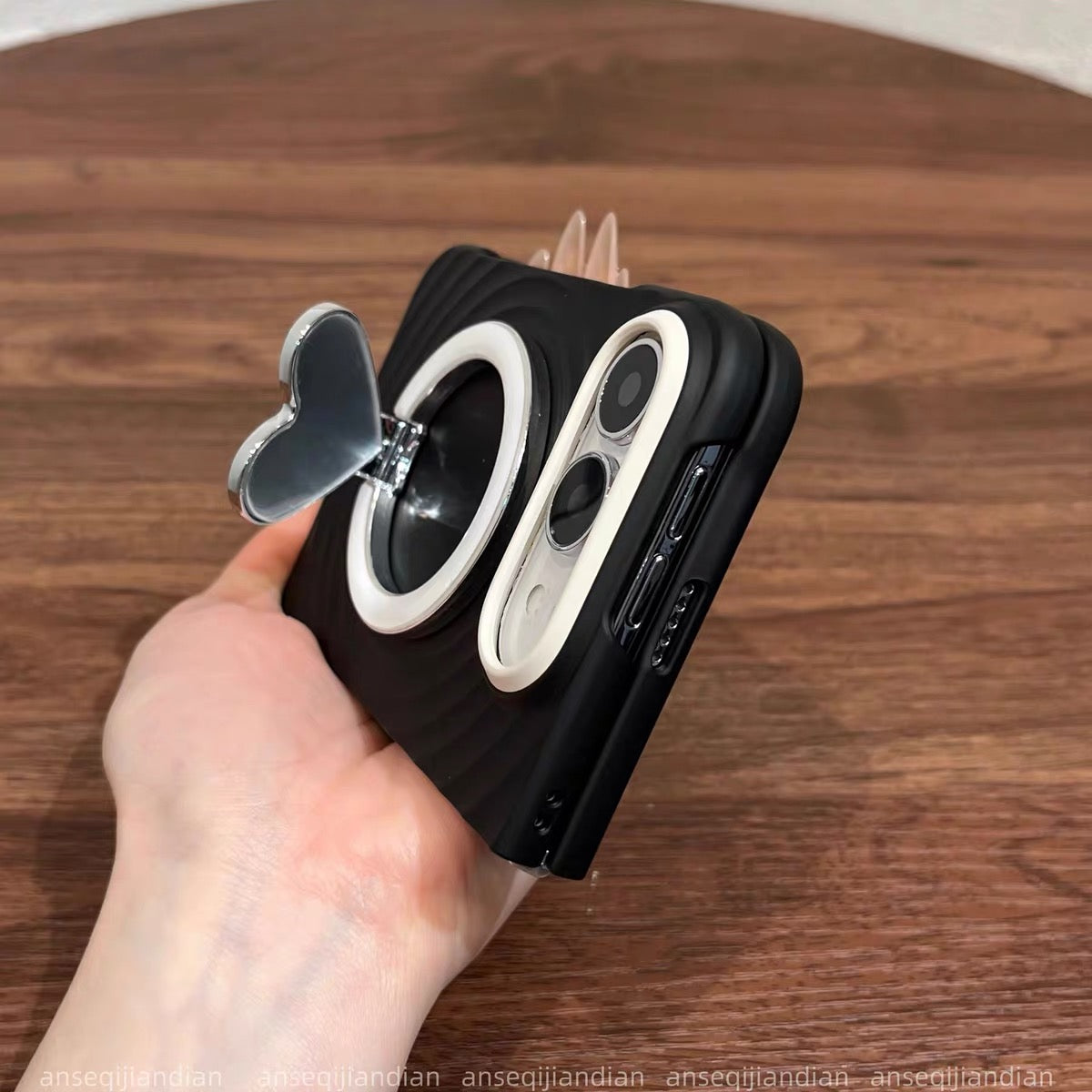 Cute Kitten Stand Case for iPhone Duo Foldable Phone