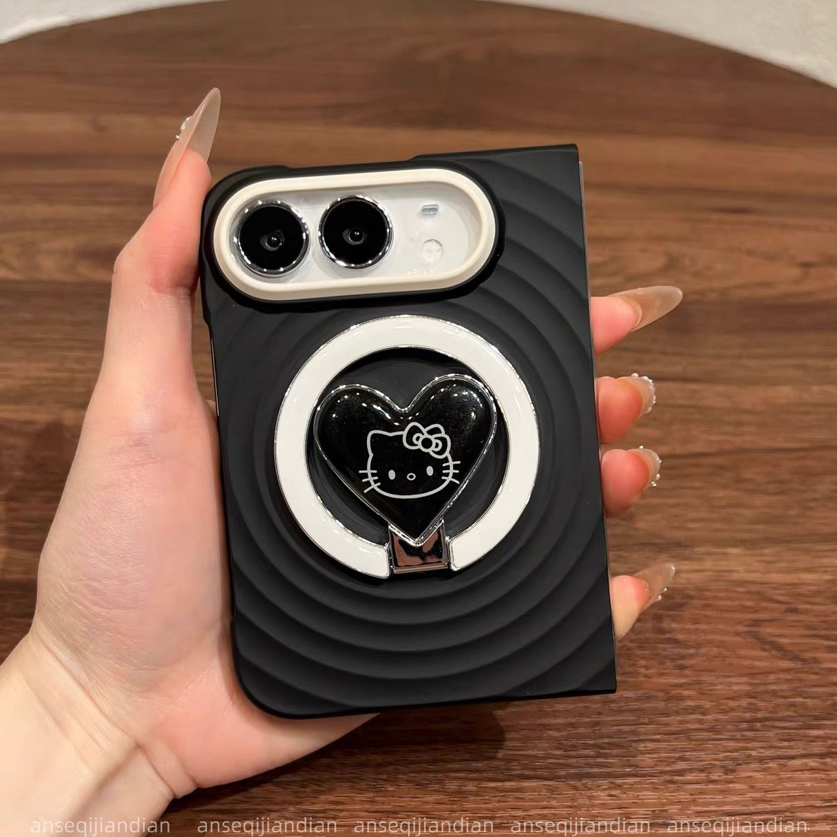 Cute Kitten Stand Case for iPhone Duo Foldable Phone