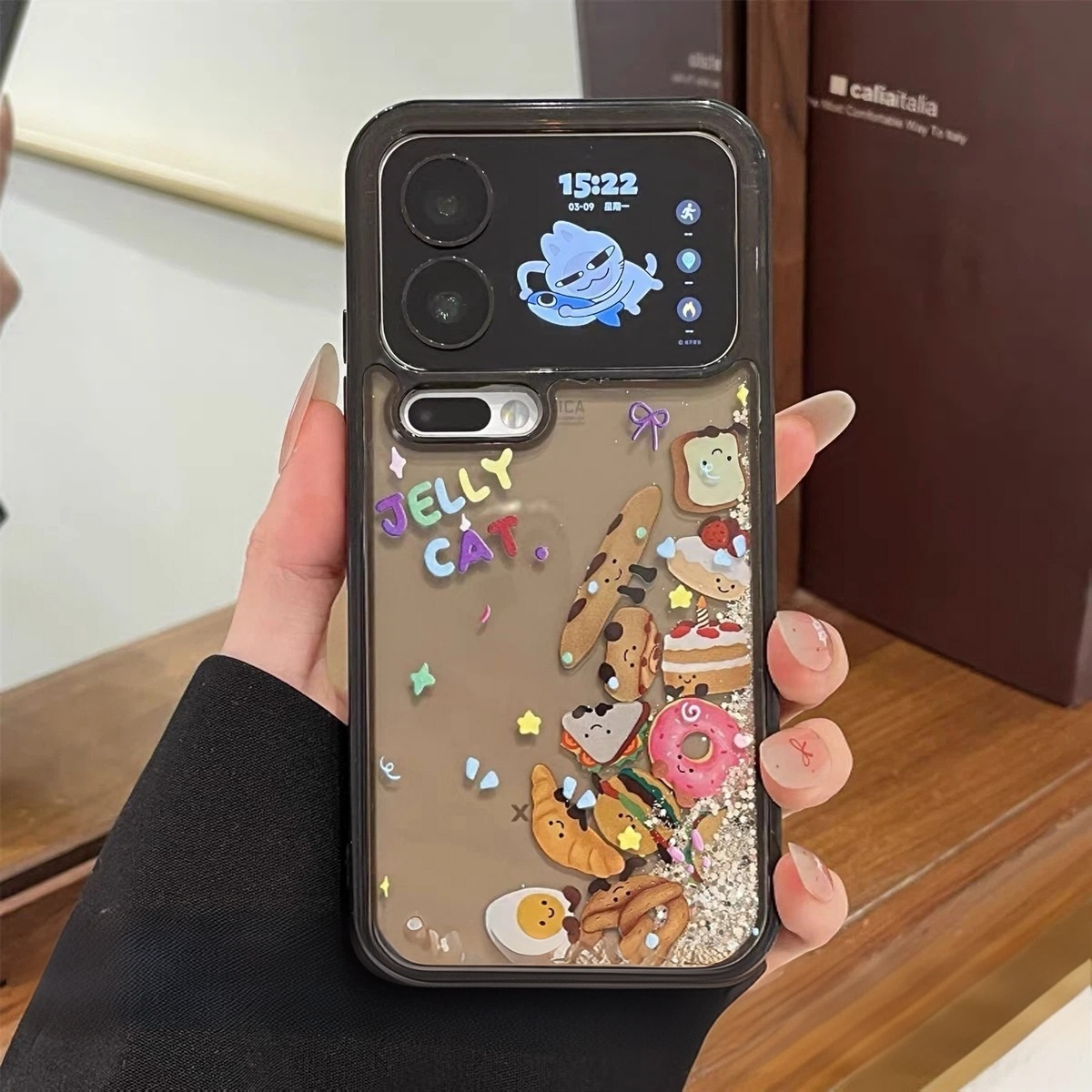 Cute Donut & Cake Character Liquid Glitter Phone Case
