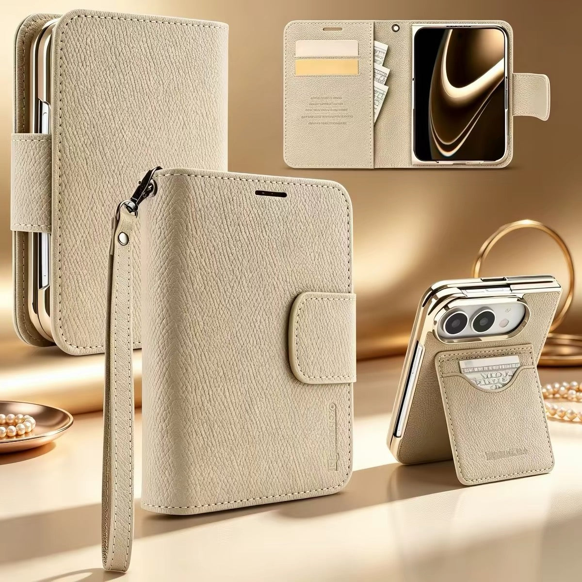 iPhone Duo Flip-Style Leather Case – Full-Coverage, Two-Piece Protective Case
