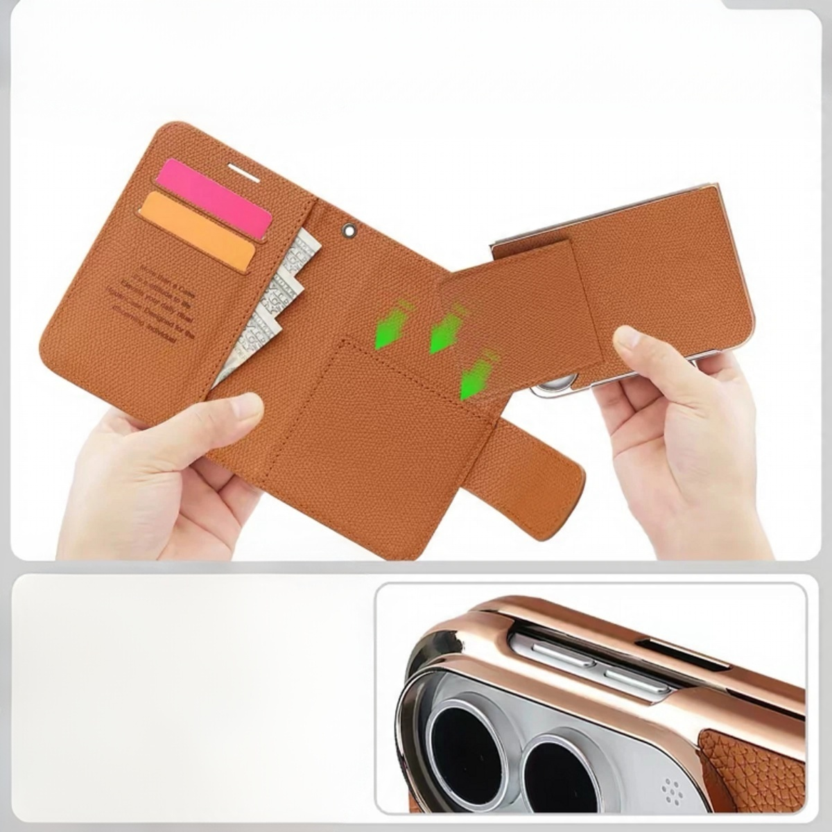 iPhone Duo Flip-Style Leather Case – Full-Coverage, Two-Piece Protective Case