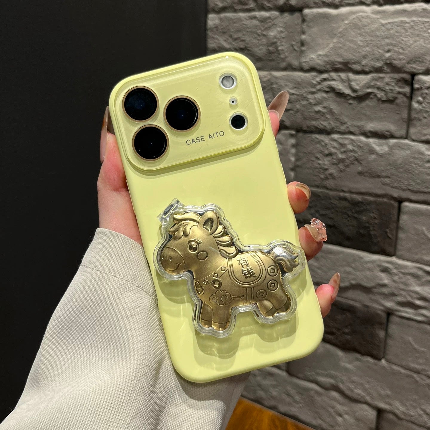 Get rich quick flip mirror phone case