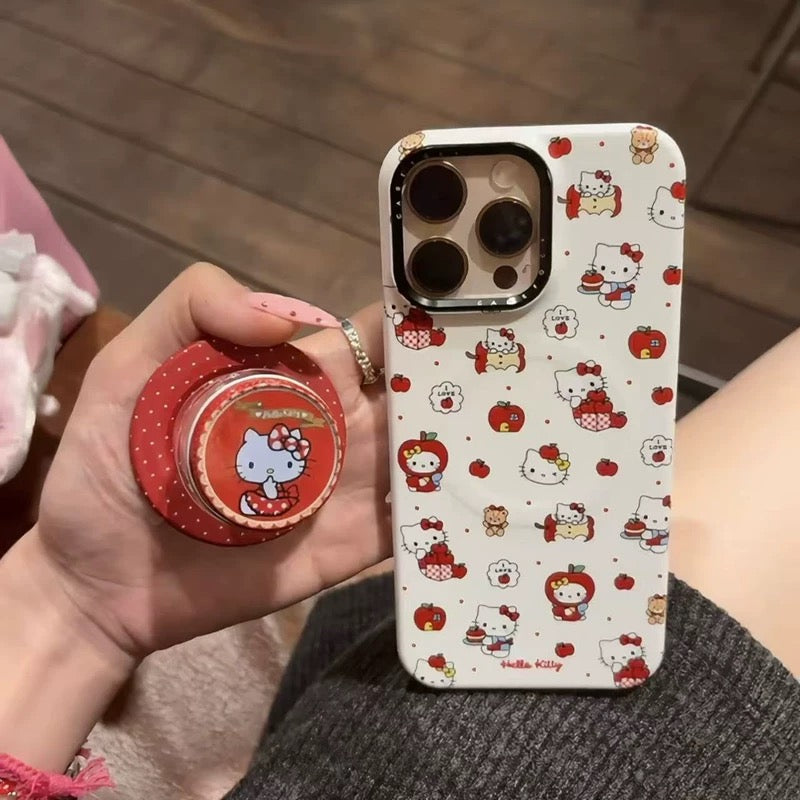 Polka-Dot Hello Kitty Magnetic Stand Phone Case