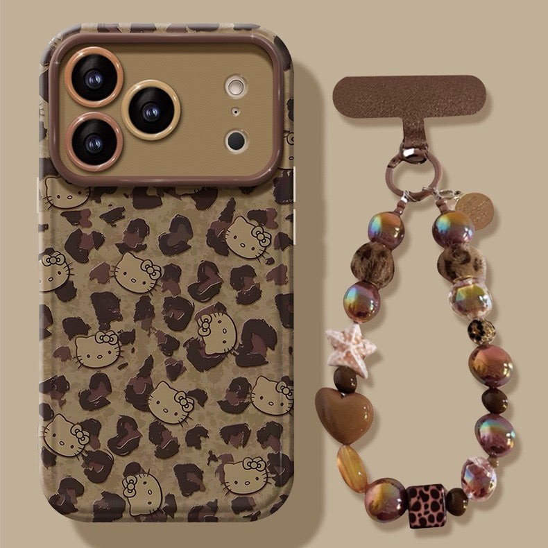 Full-screen Hello Kitty flip phone case (with mirror and stand)