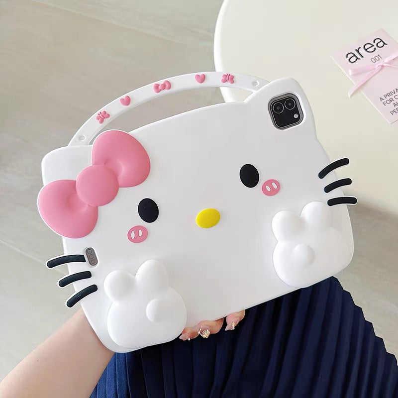 Cute Kitty iPad Protective Case with Retractable Stand