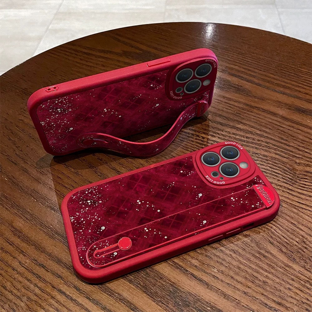 Red Wrist Strap Phone Case