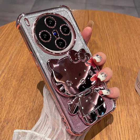 Android Kitty mirror stand phone case