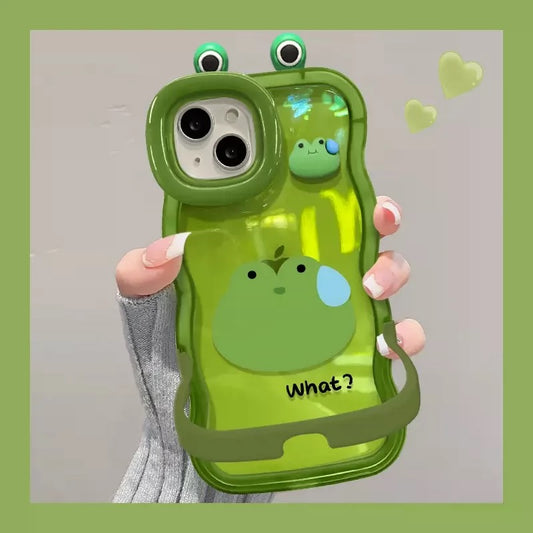 3D Little Frog Dual-Stand Phone Case
