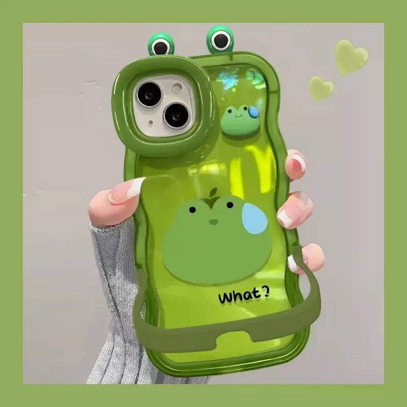Android  3D Little Frog Dual-Stand Phone Case