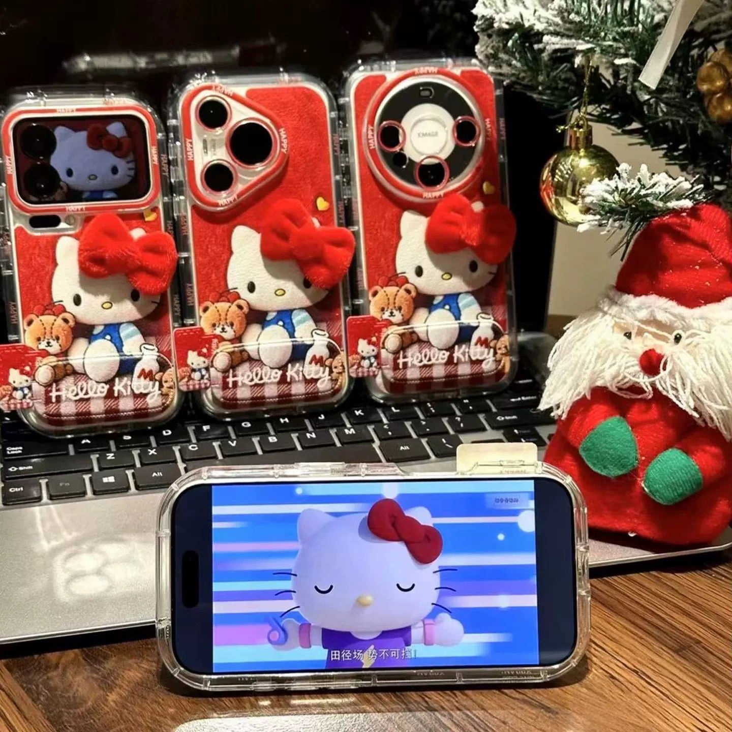 Bow-tie Kitty bear phone case