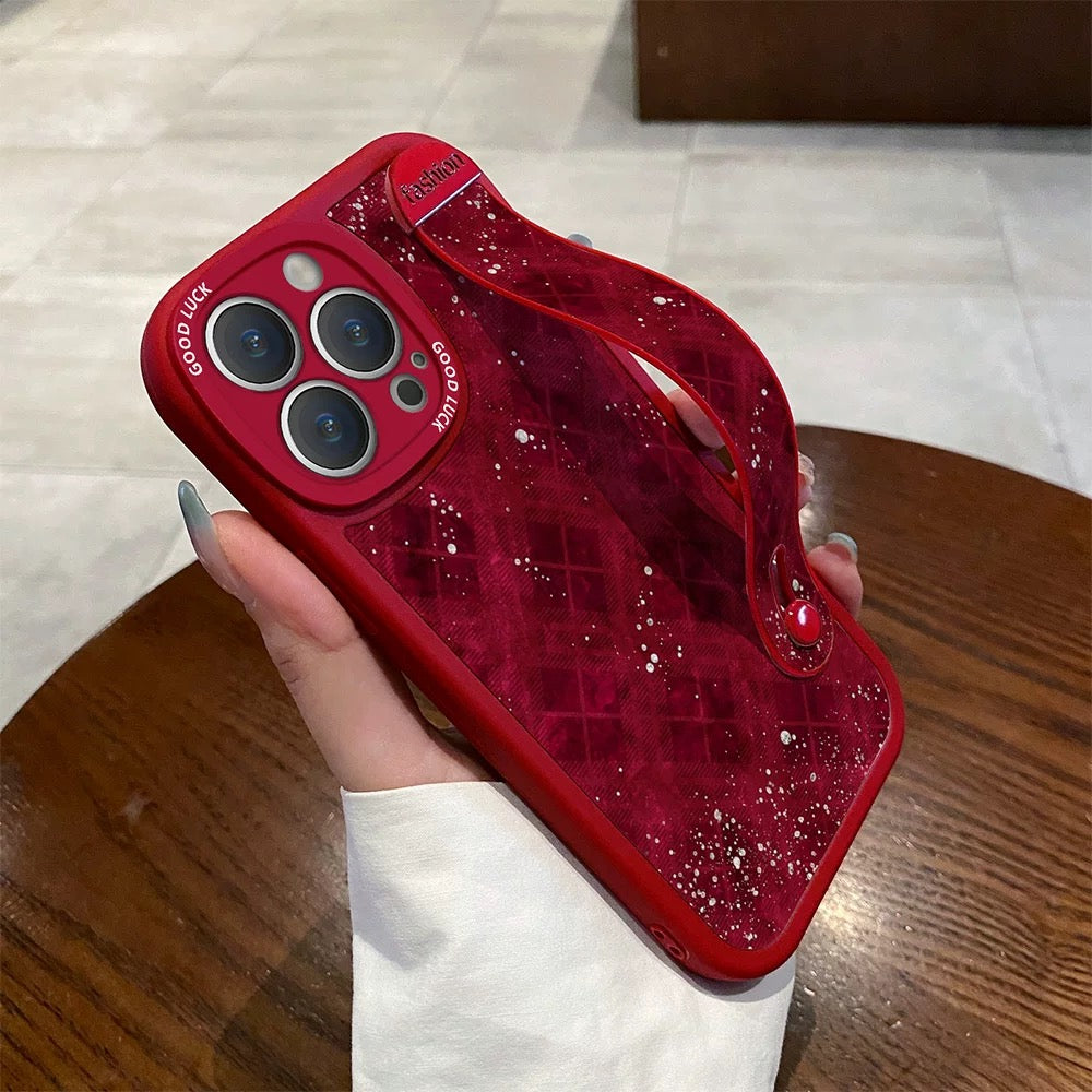 Red Wrist Strap Phone Case