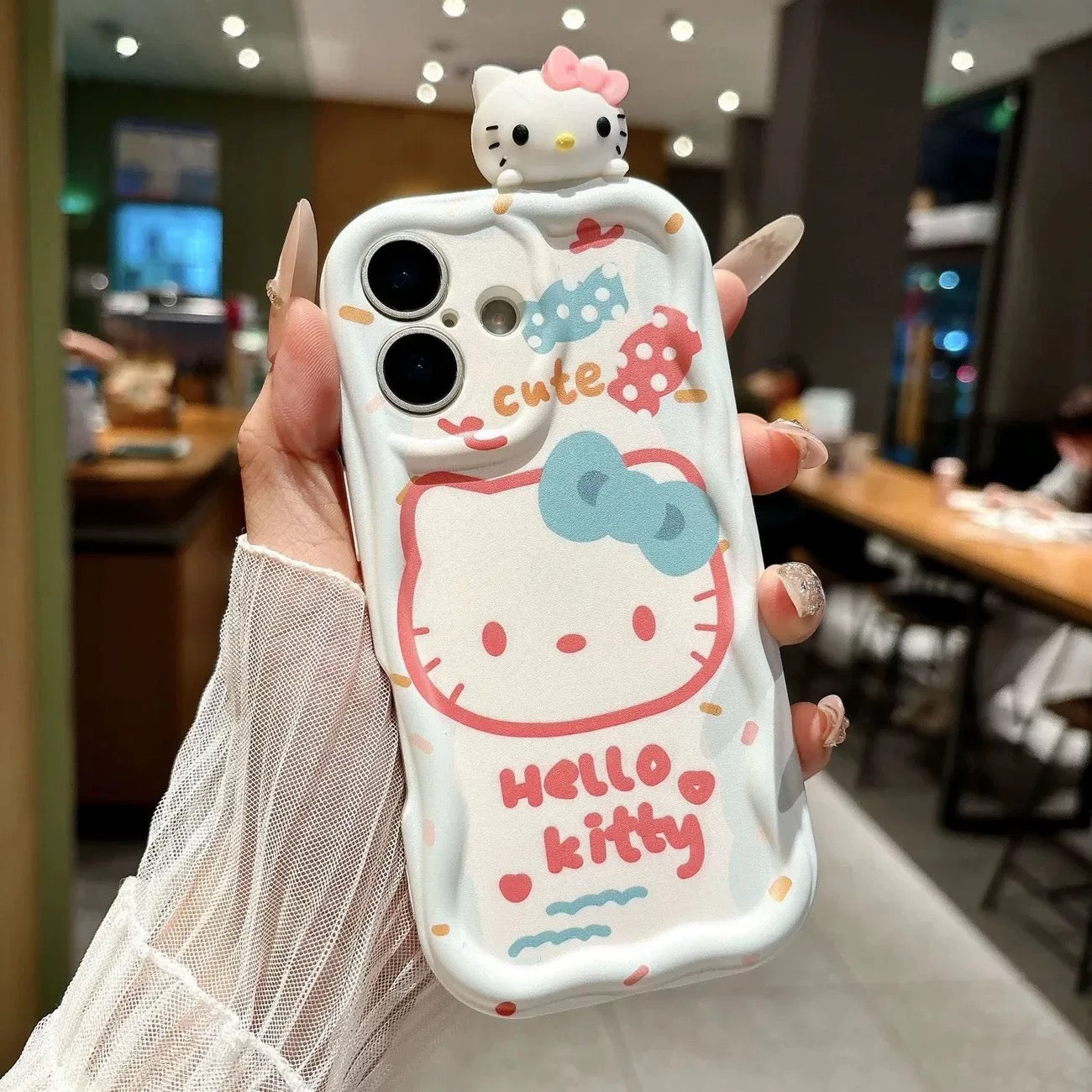 3D Kitty Portable Mirror and Stand Phone Case