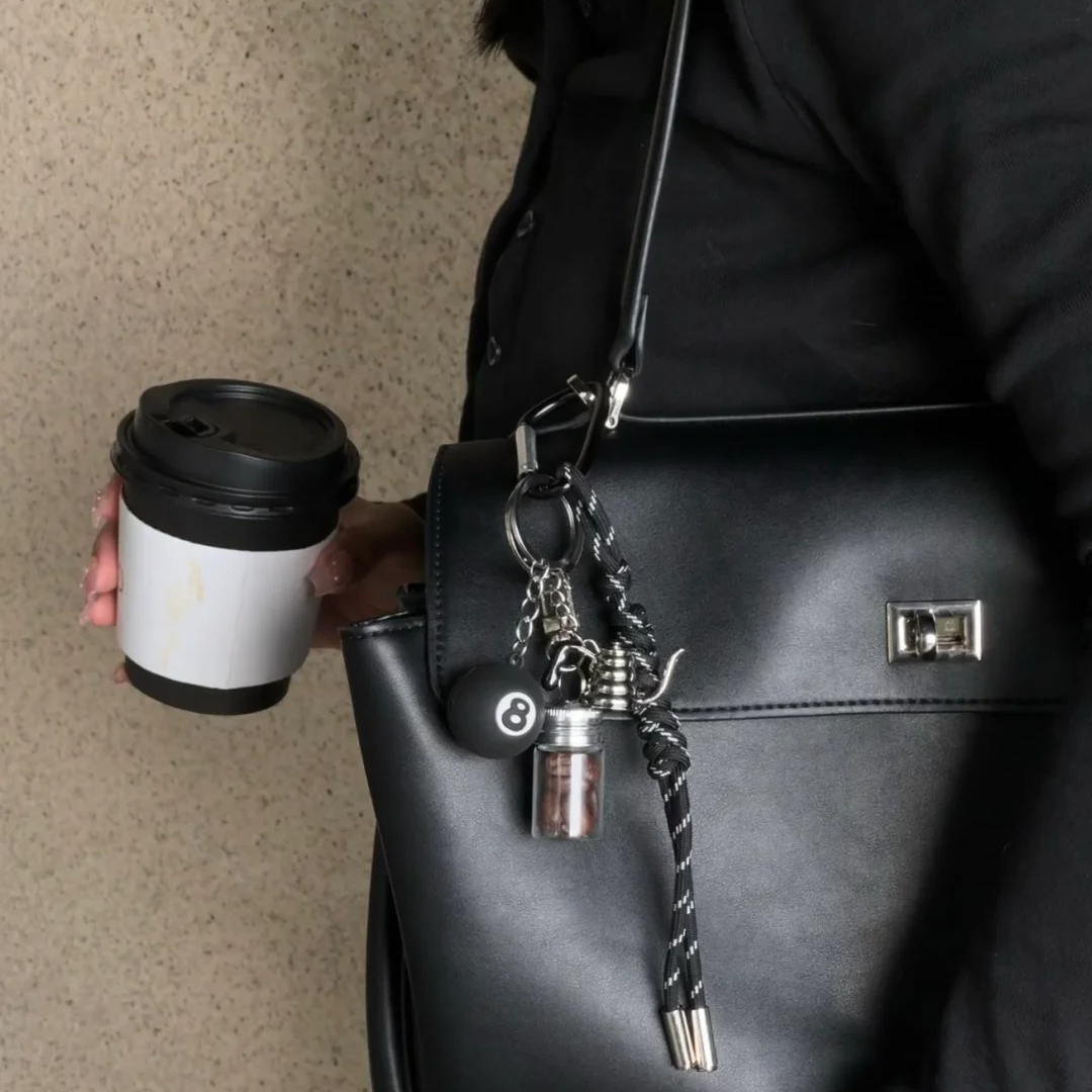 Coffee bean bag pendant