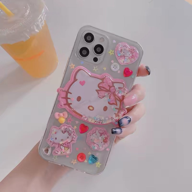 Cute Samsung "Quicksand Shaker" Hello Kitty Phone Case