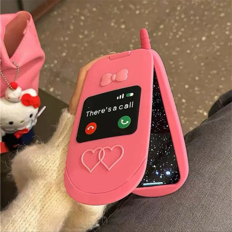 Fashionable flip cover iPhone case with mirror