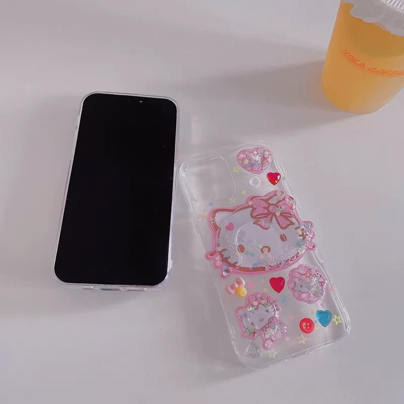Cute Samsung "Quicksand Shaker" Hello Kitty Phone Case