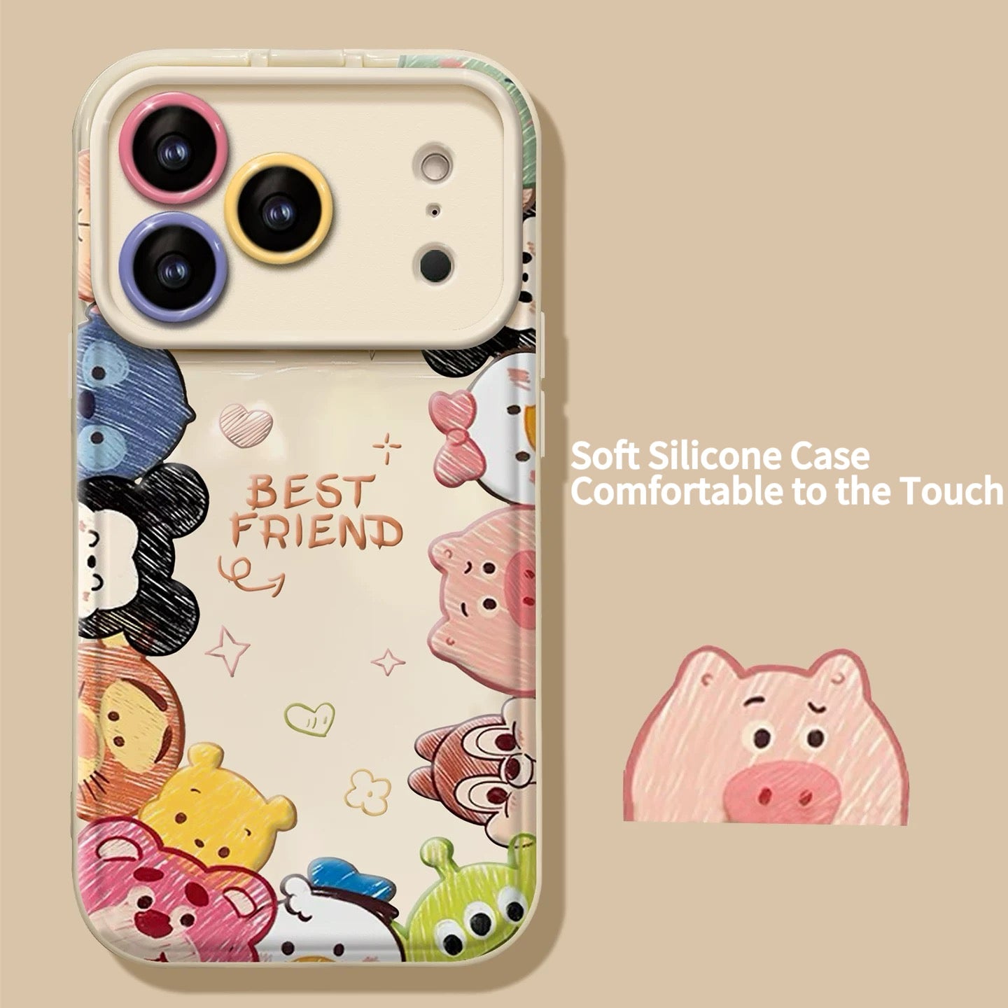 Lotso & Winnie the Pooh Flip-Mirror Phone Case