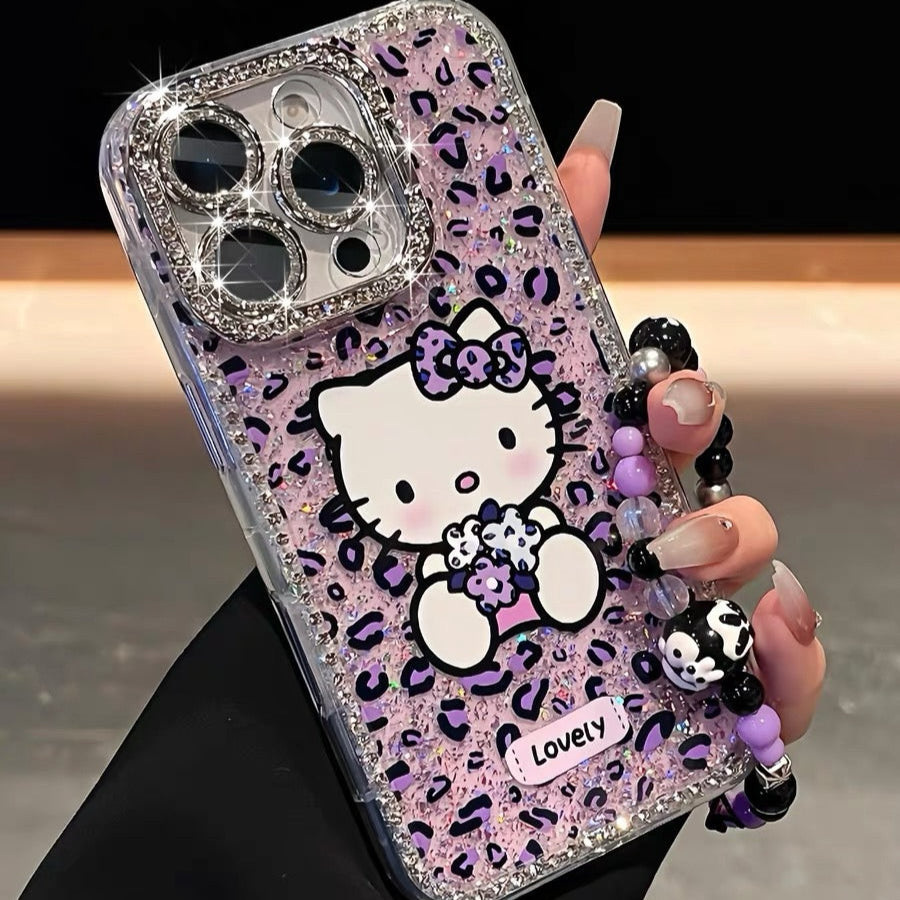 Roze en paarse luipaardprint KT kat full frame bracket