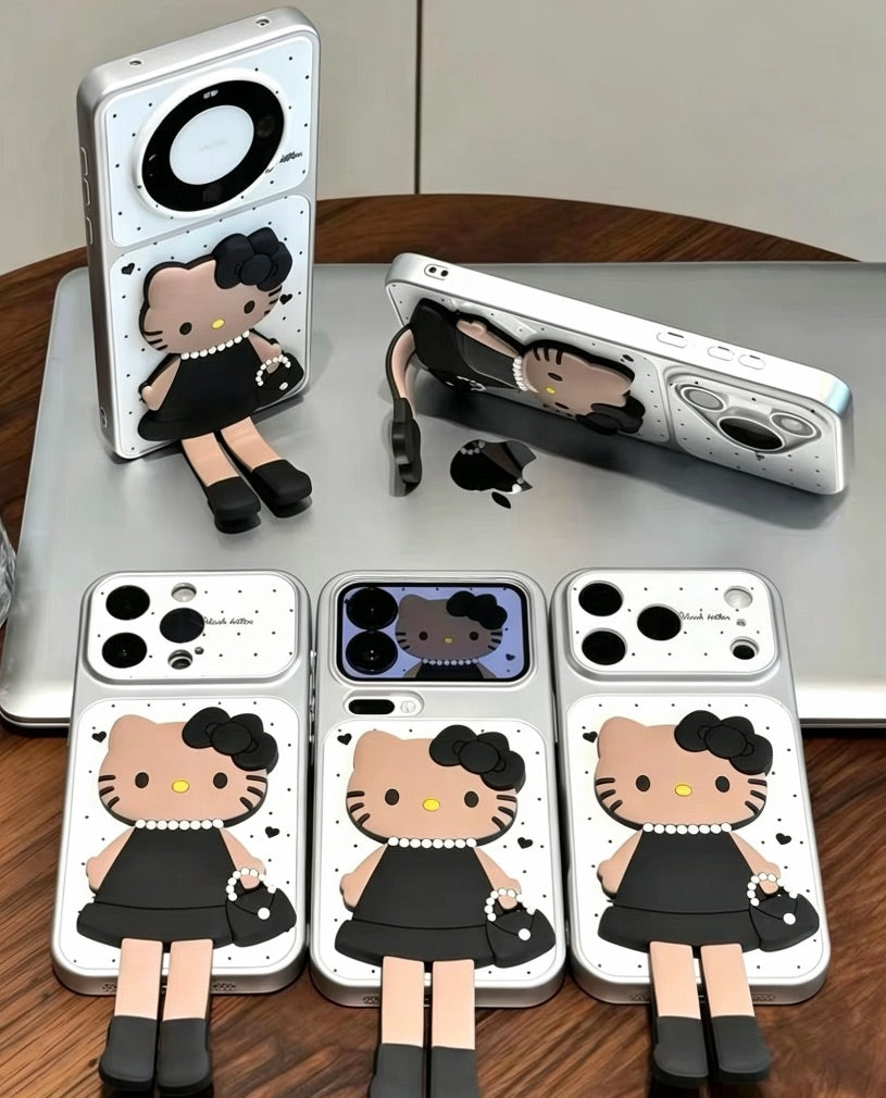 Long-legged Kitty phone case with kickstand
