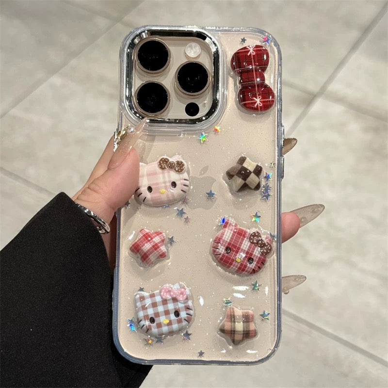 Bow and Star Kitty Phone Case