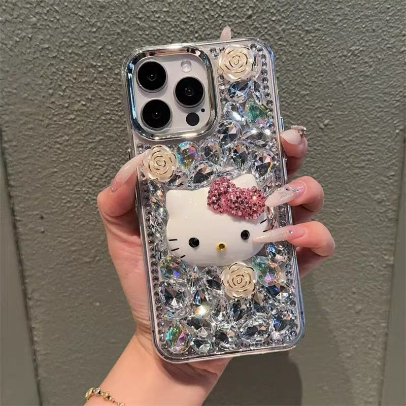 Coque de téléphone Samsung Kitty à strass
