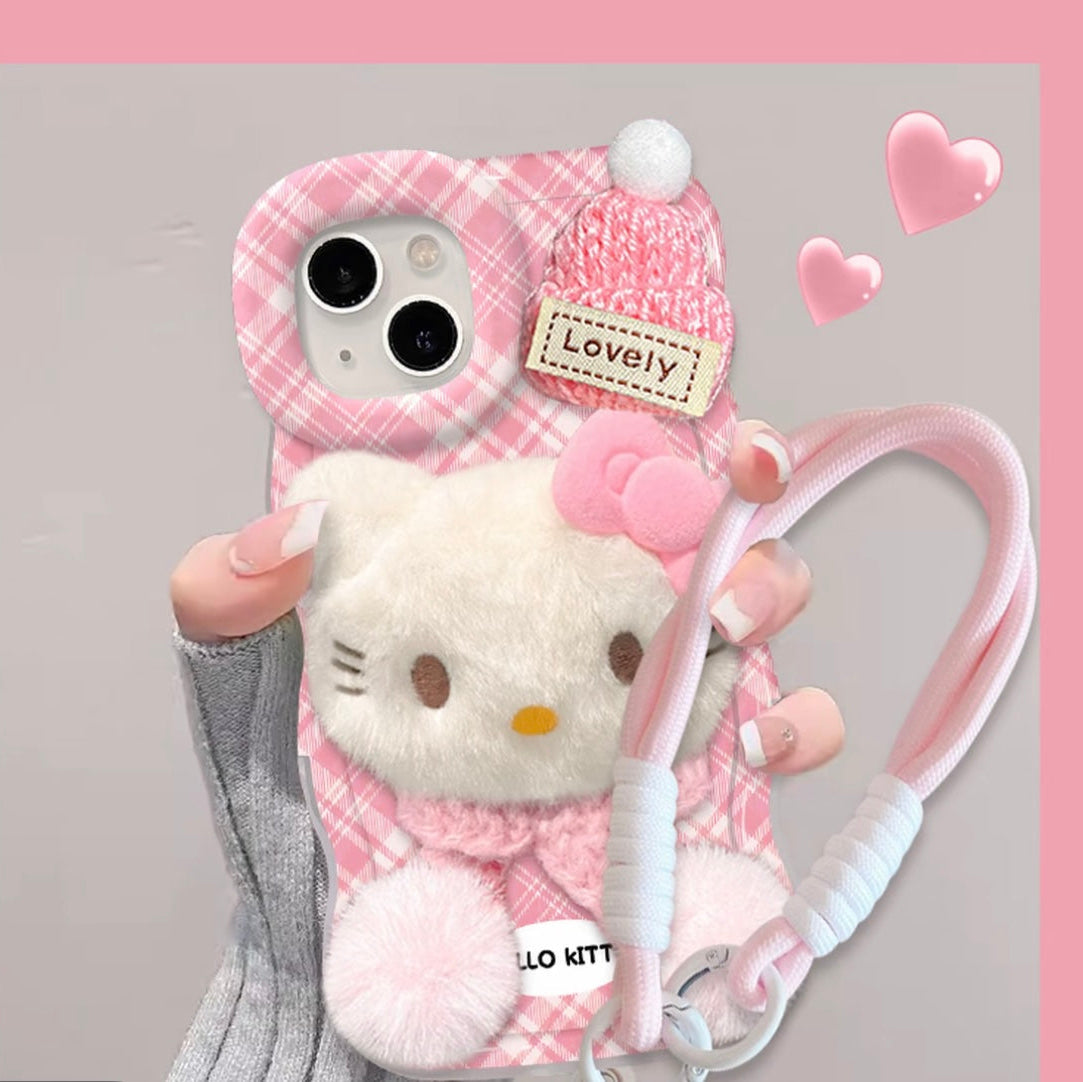Custodia per telefono Hello Kitty con doppio supporto