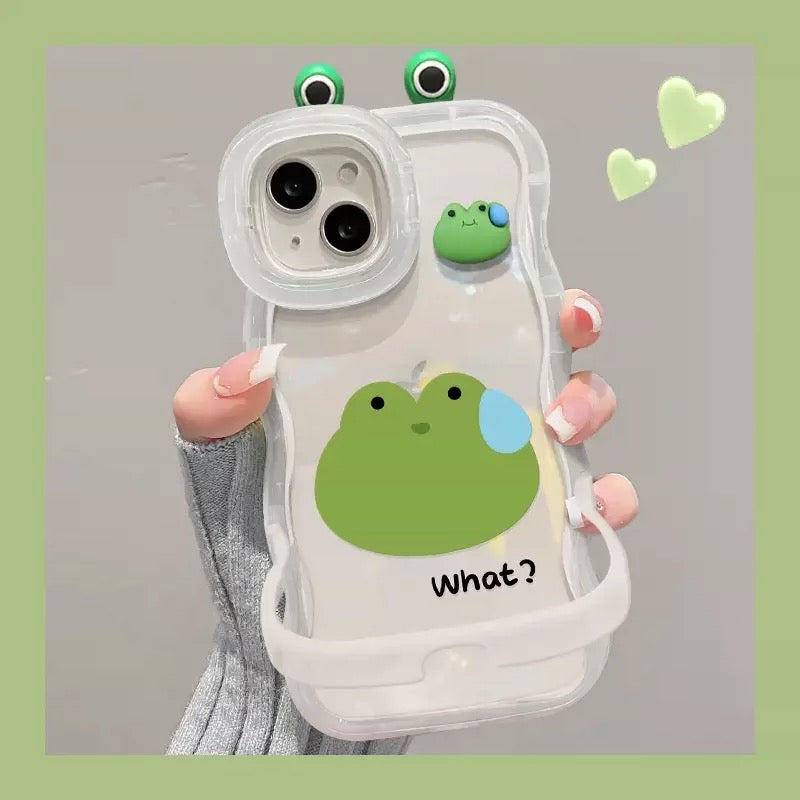 Android  3D Little Frog Dual-Stand Phone Case