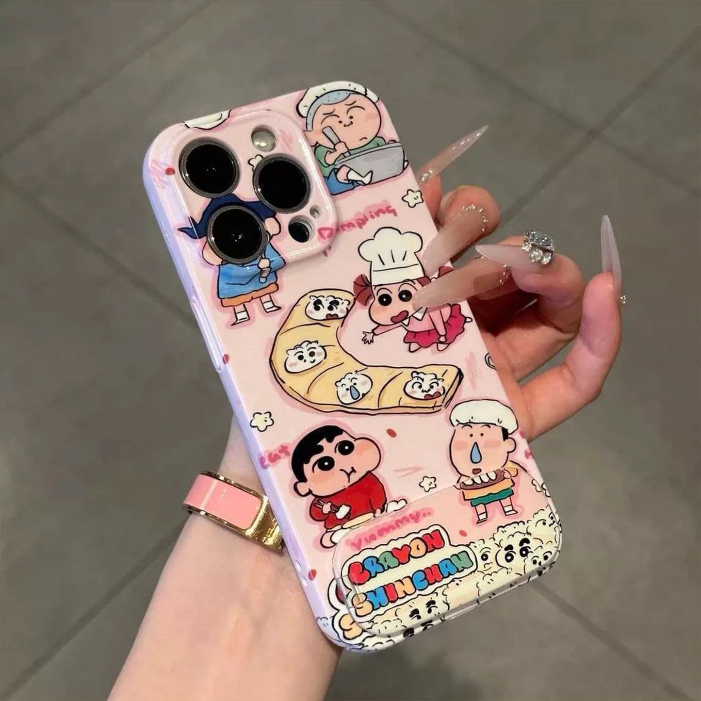 Crayon Shin-chan Portable Mirror Phone Case